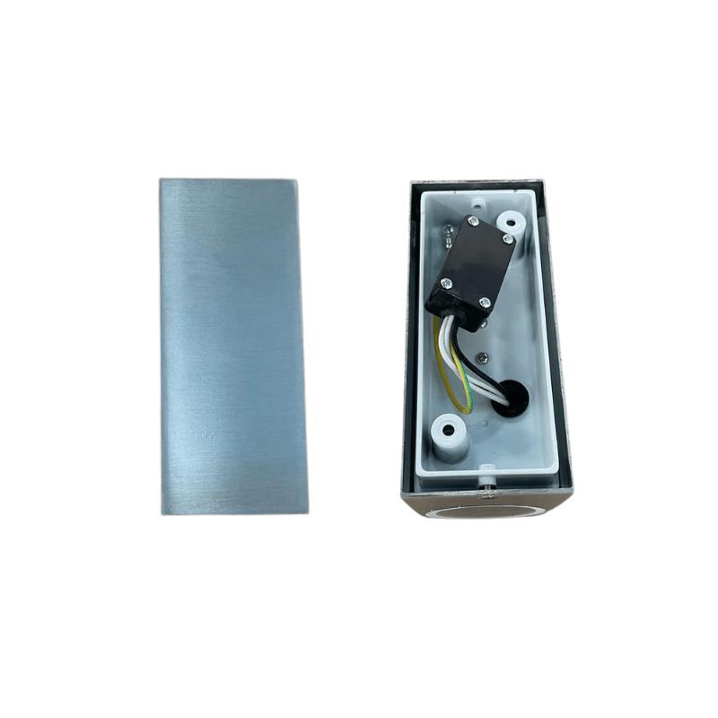 Lampara LED Doble Disparo Cuadrada, Gris, Sobreponer - Wattko